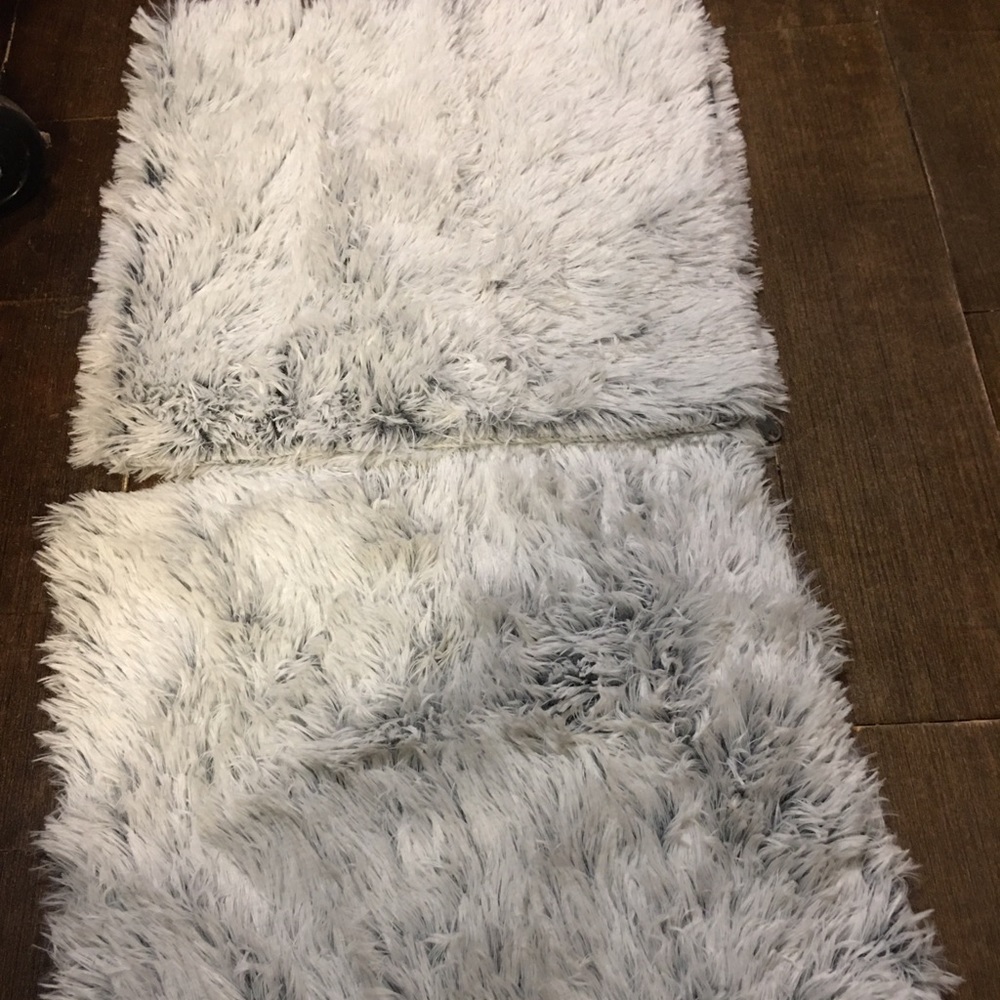 Cheer Collection 2 shaggy long hair pillow covers